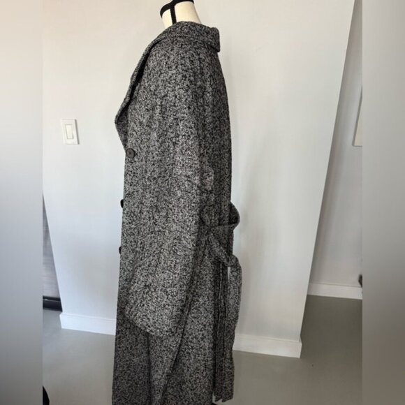 Marina Rinaldi Grey Wool & Alpaca Tweed Coat – Size 16 - Picture 13 of 16